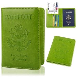 LIME GREEN RFID Passport holder *NWT*